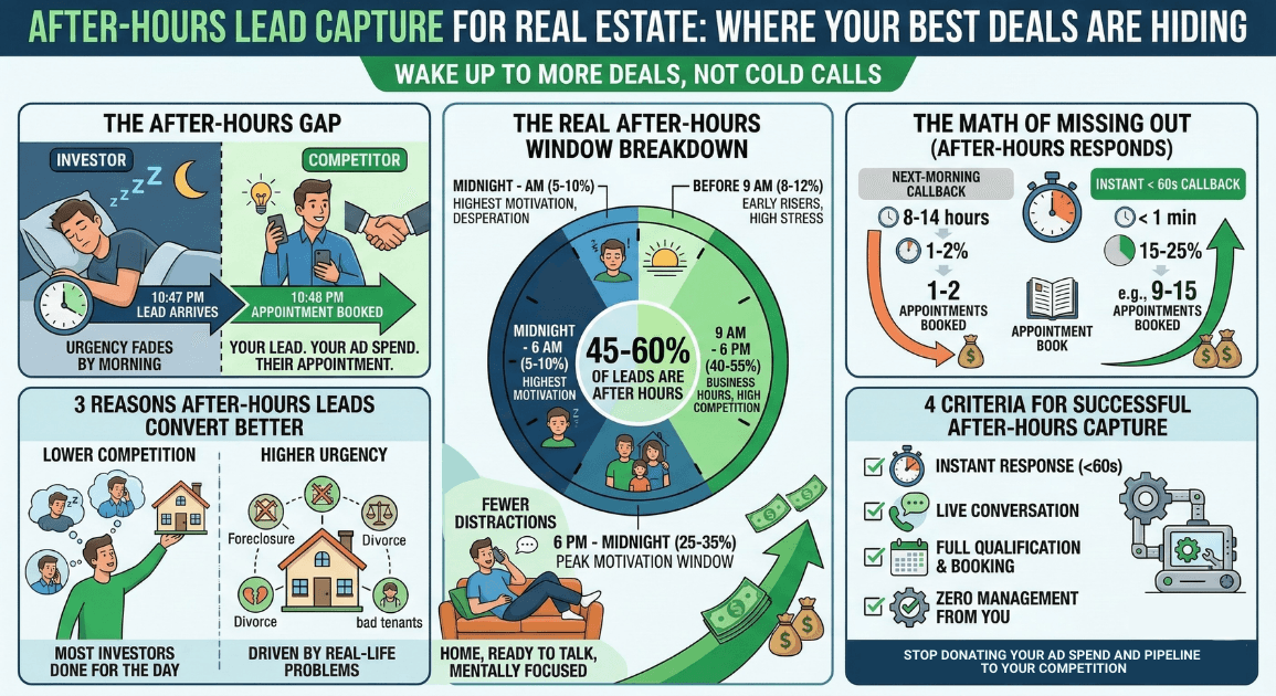 After-Hours Lead Capture: Where 64% of Deals Are Hiding