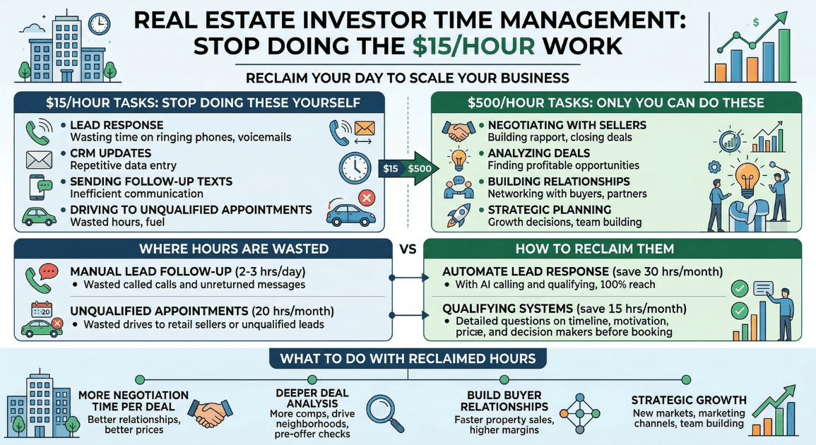 Stop Doing the $15/Hour Work in Your Investing Business