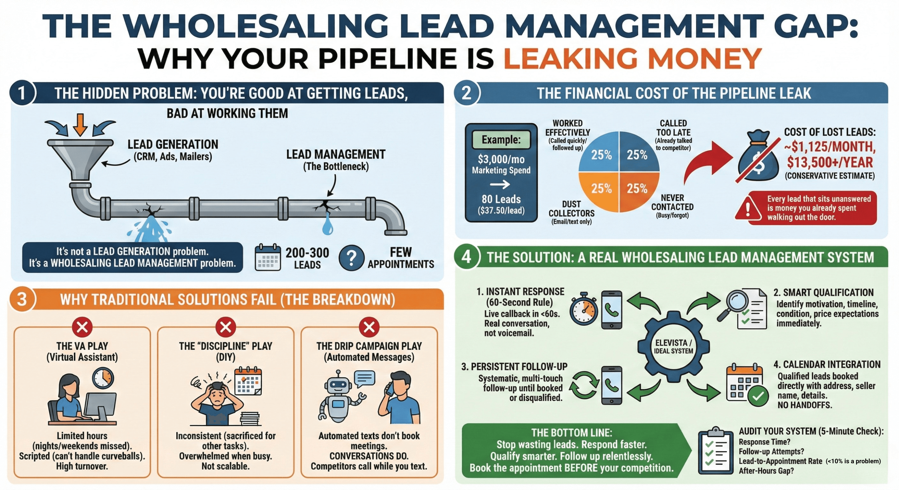 Wholesaling Lead Management: Fix the 64% Leak